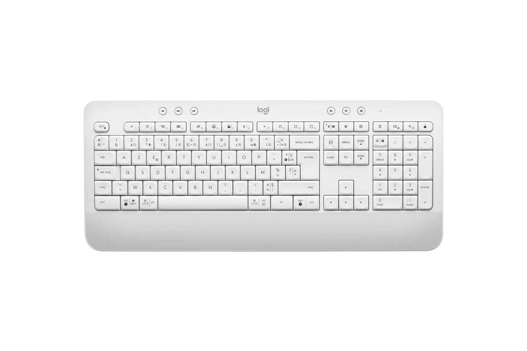 Logitech Signature K650 - Clavier - sans fil - Bluetooth LE - AZERTY - Français - blanc cassé