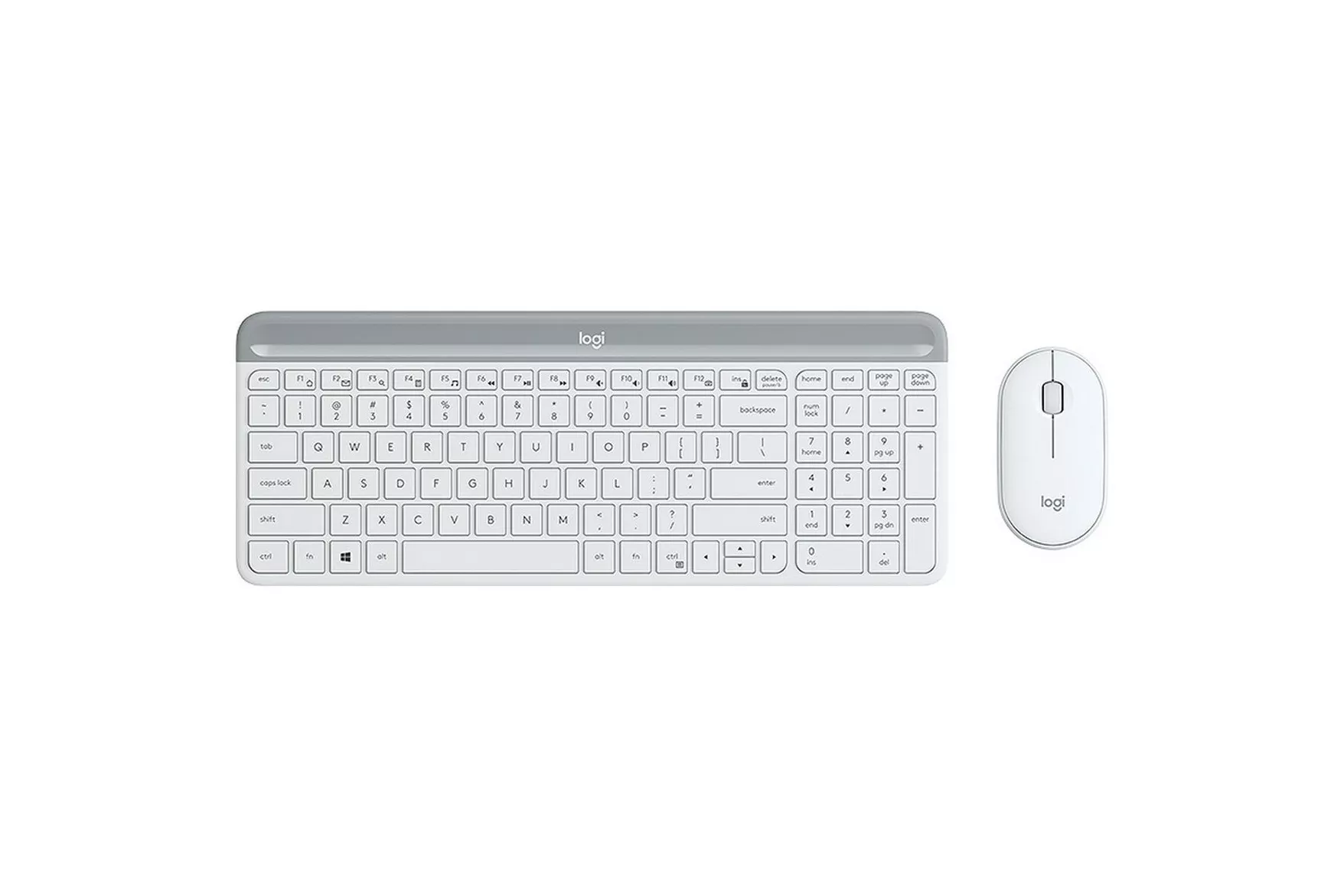 Logitech Slim Wireless Combo MK470 - Ensemble clavier et souris - sans fil - 2.4 GHz - Français - blanc cassé