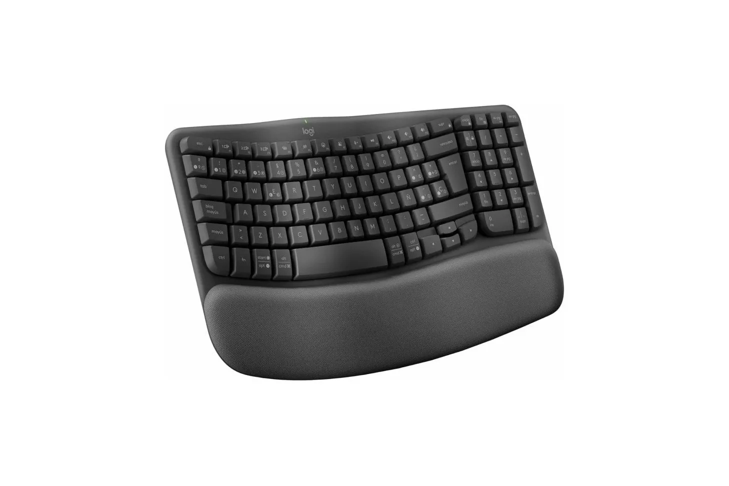 Logitech Wave Keys Teclado Inalámbrico Ergonómico Bluetooth Grafito