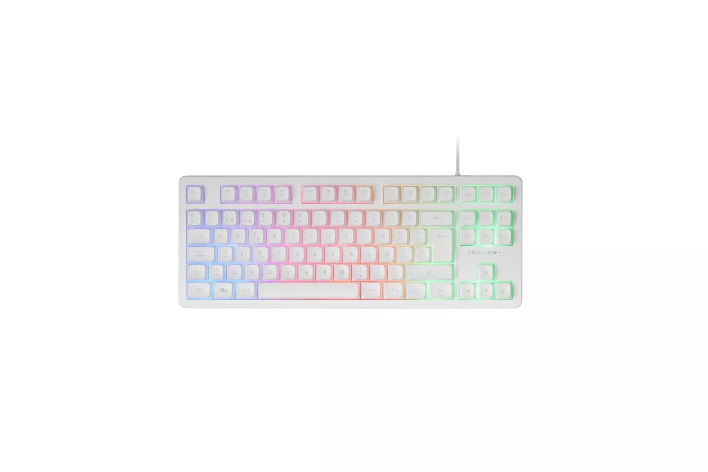 Mars Gaming MK023 TKL H-Mech Teclado Gaming FRGB Blanco