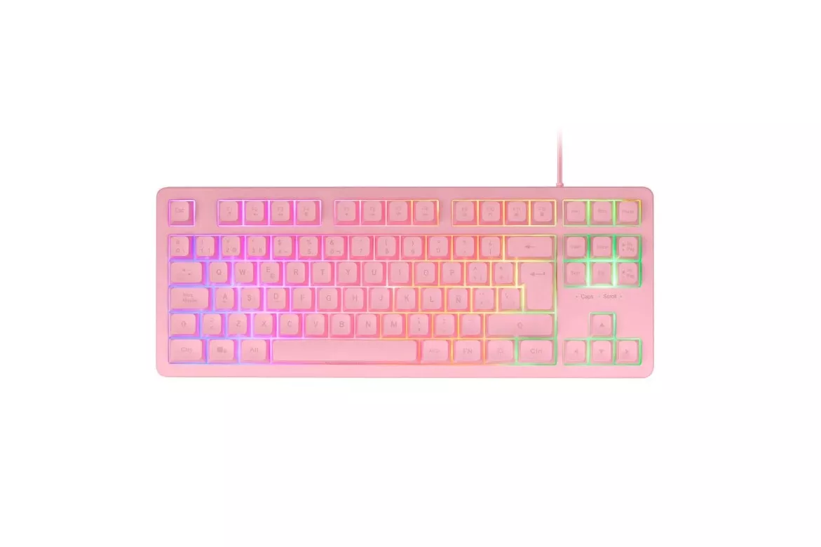 Mars Gaming MK023 TKL H-Mech Teclado Gaming FRGB Rosa