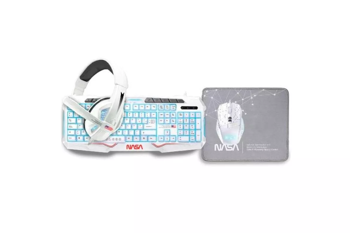 Nasa Kit Gaming Andromeda 4 En 1 Teclado + Ratón + Alfombrilla + Auriculares