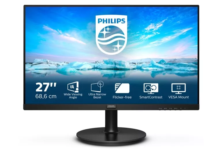 Philips - Monitor PC 68,6 cm (27') Philips 271V8/00, 75 Hz, Full HD, SmartImage (Reacondicionado a estrenar).