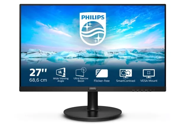 Philips - Monitor PC 68,6 cm (27') Philips 271V8/00, 75 Hz, Full HD, SmartImage (Reacondicionado grado A).