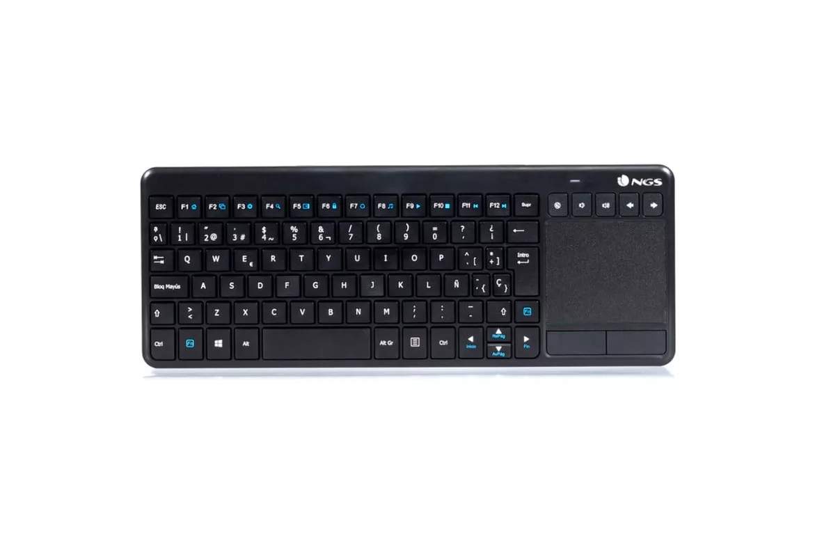 NGS TV Warrior Teclado Inalámbrico con Teclas Multimedia / SmartTV y Touchpad Qwerty Español