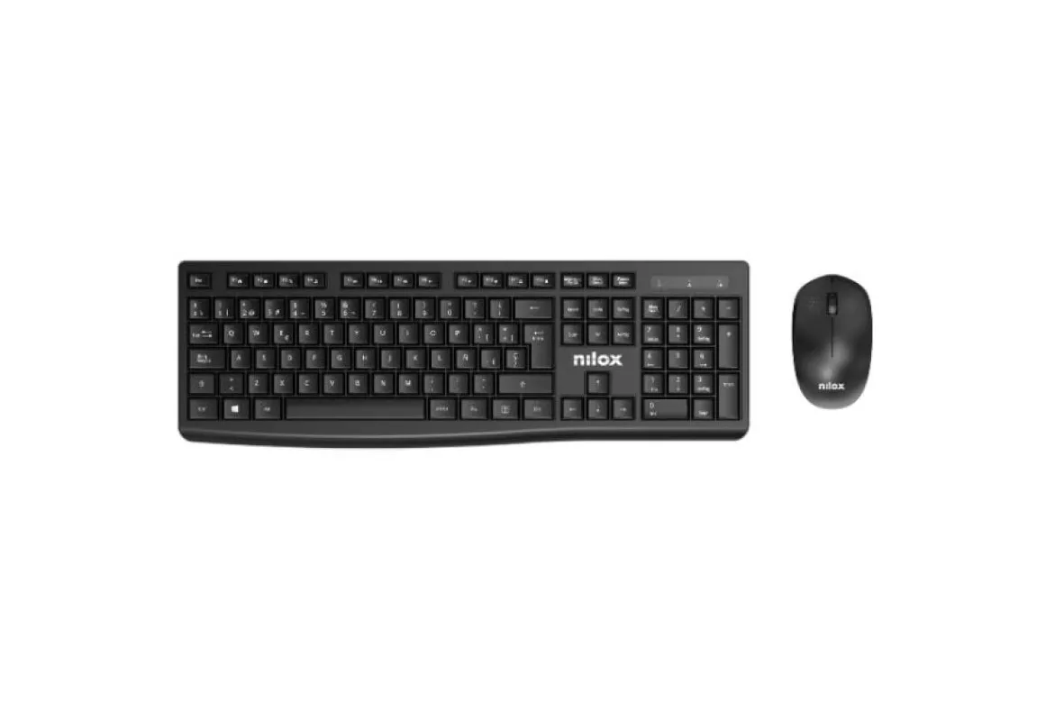 Nilox Combo Teclado y Ratón Inalámbricos Negro QWERTY Español