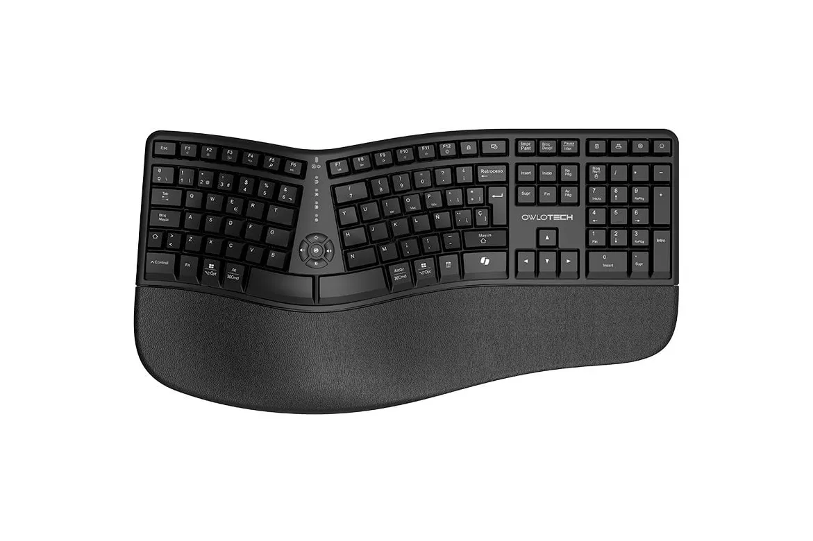 Owlotech EK500 Teclado Wireless Ergonómico Negro