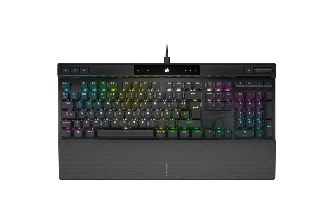 Corsair K70 PRO RGB Teclado Mecánico Gaming Switch Óptico-Mecánico Corsair OPX Negro