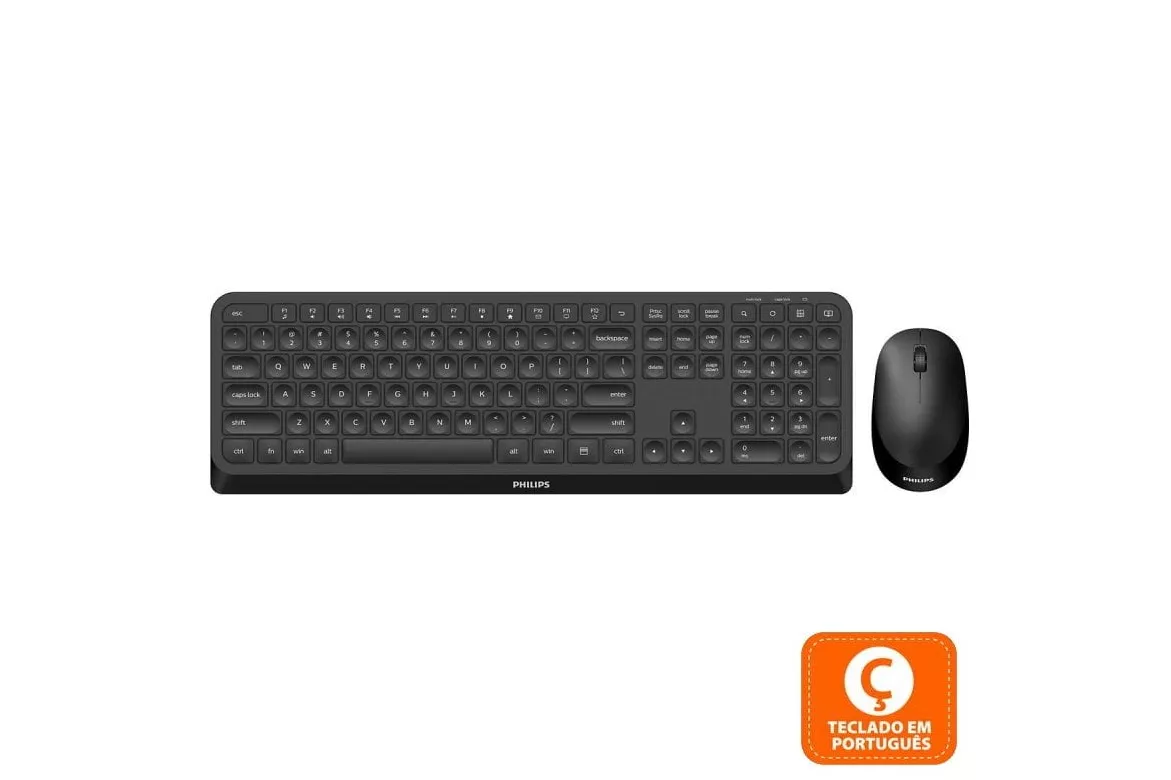 Philips Teclado SPT6307B/31 WIRESS USB Preto (PT)