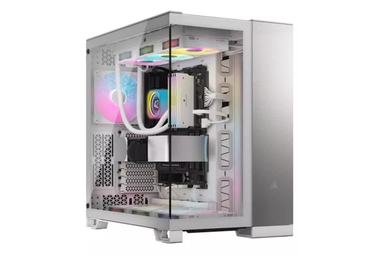 Corsair 6500X Semitorre ATX Doble Cristal Templado USB-C Blanco/Aluminio