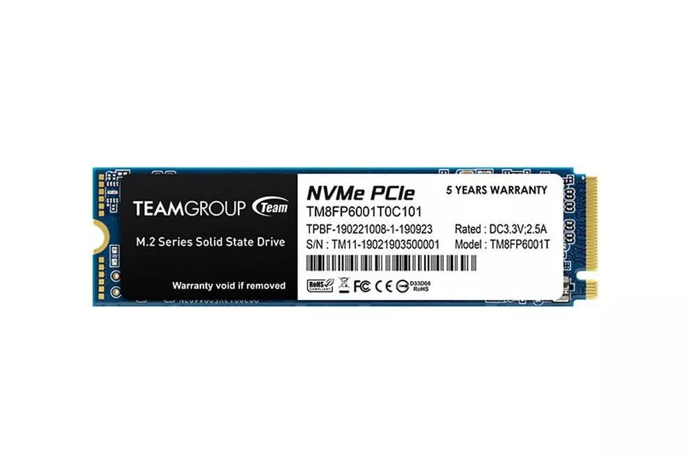 Team Group MP33 SSD 1TB M.2 NVMe PCIe 3.0 x4