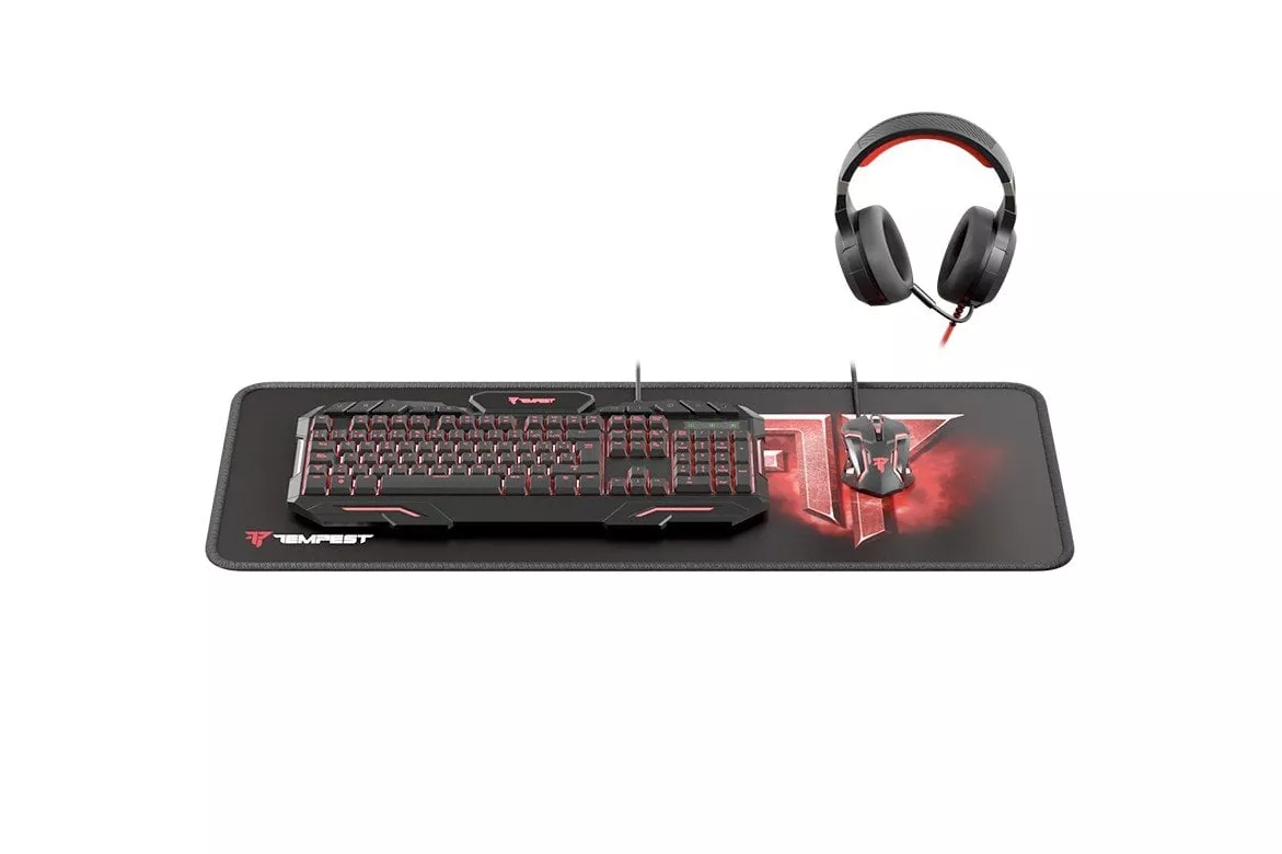 Tempest Oblivion Combo Gaming Teclado + Ratón + Auriculares + Alfombrilla