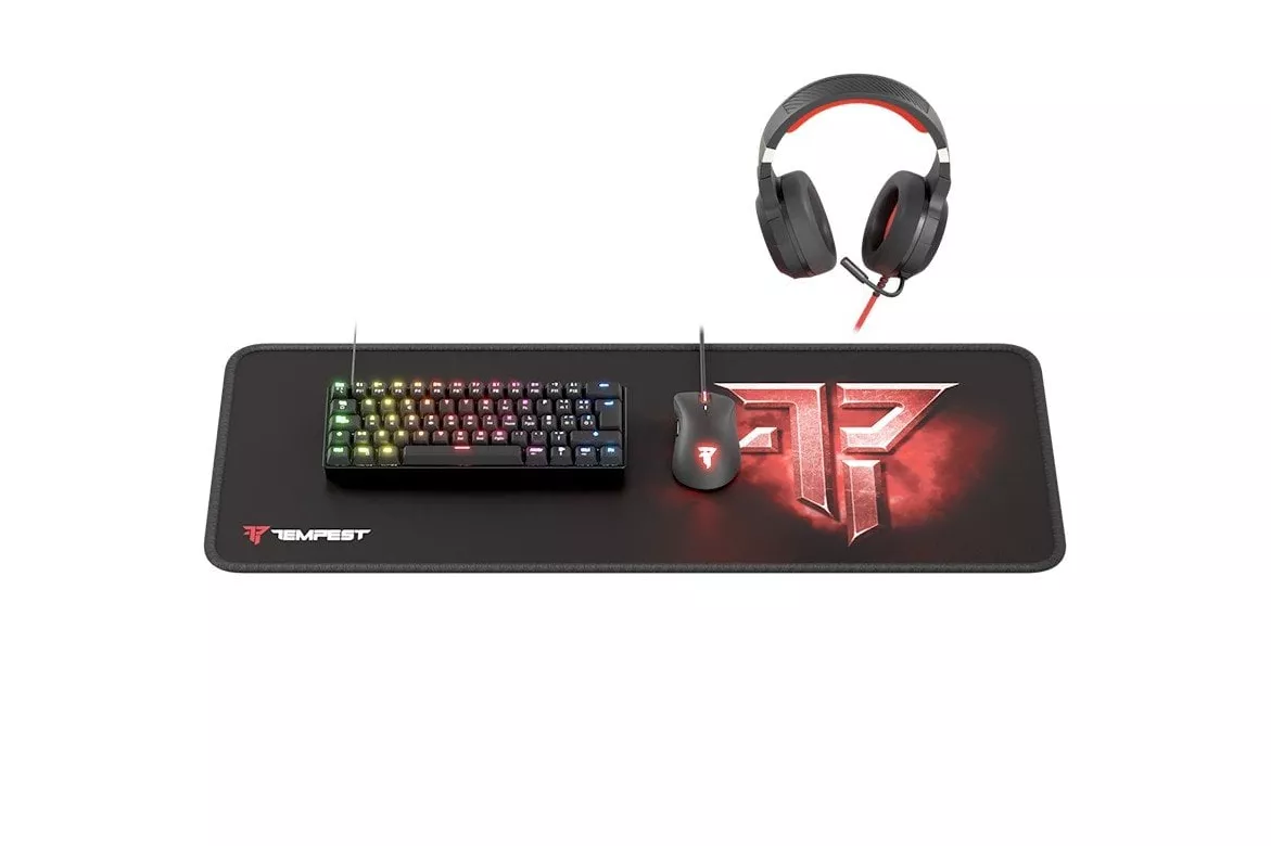 Tempest Oblivion Pro Pack Gaming Teclado Mecánico RGB + Ratón + Auriculares + Alfombrilla