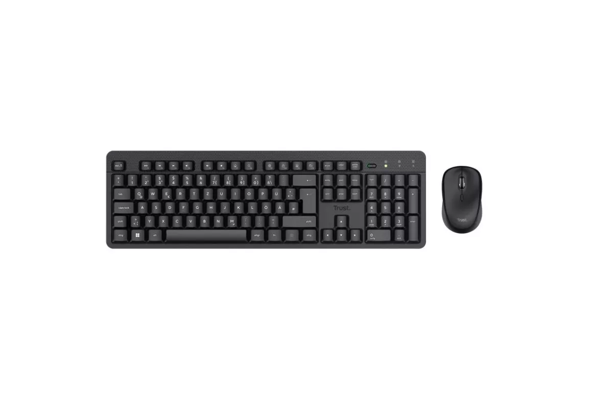 Trust TKM-360 Combo Teclado Inalámbrico + Ratón Inalámbricos 1600DPI Negros