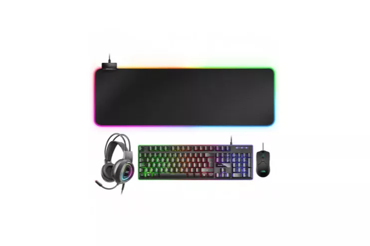 Combo Mars Gaming MCPEXES Teclado + Ratón + Auriculares + Alfombrilla