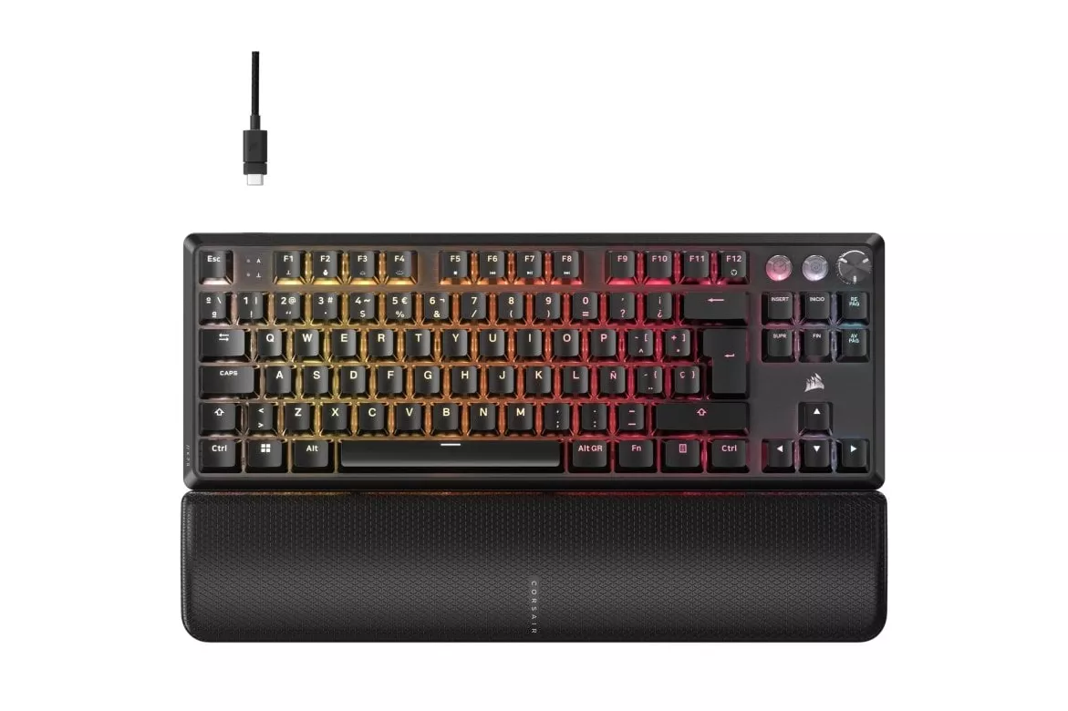 Corsair K70 PRO TKL Teclado Mecánico Gaming RGB Switch MLX Negro