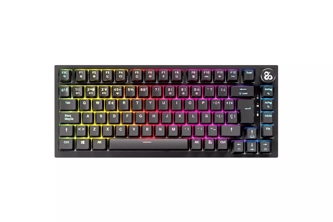 Newskill Pyros PRO Teclado Gaming Inalámbrico Mecánico 75% Hotswap Negro