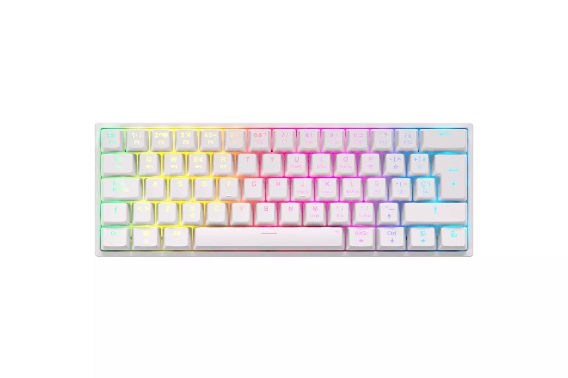 Newskill Pyros V2 Teclado Gaming Inalámbrico Mecánico 60% Hotswap Blanco