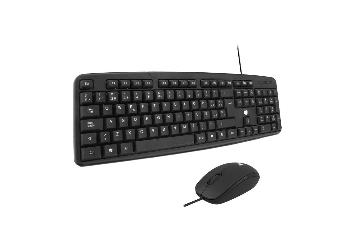 PcCom Essential Combo MK20 Teclado + Ratón Negro