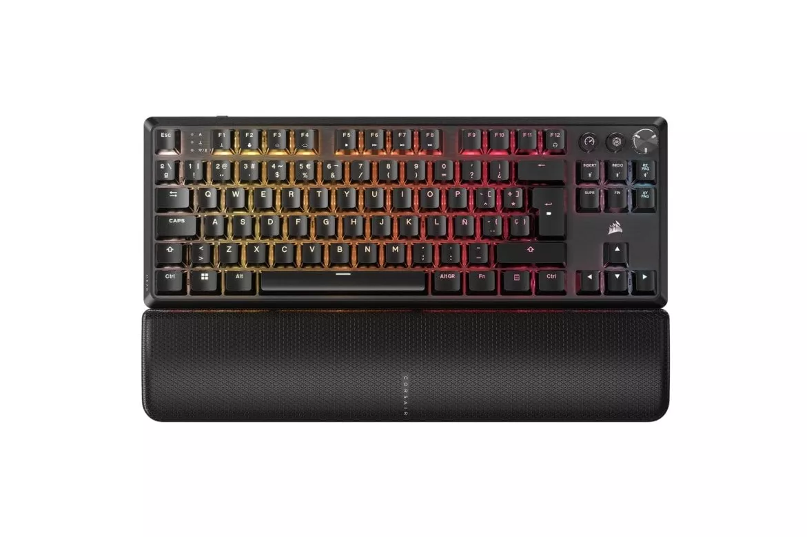 Corsair K70 CORE TKL Teclado Mecánico Gaming Inalámbrico RGB Switch MLX Red V2 Negro