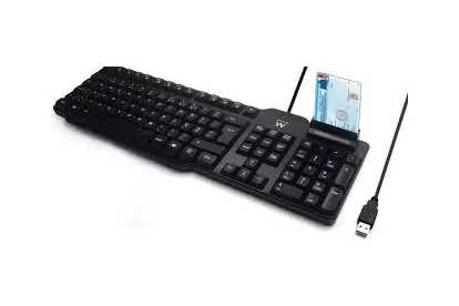 Teclado Ewent EW3253 USB c/Lector de Tarjetas
