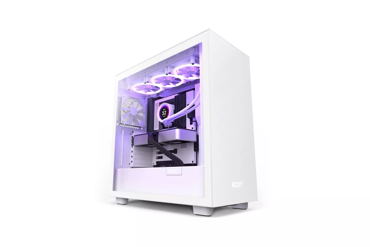 NZXT H7 Cristal Templado USB 3.2 Blanca