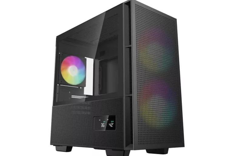 DeepCool CH360 ARGB DIGITAL Micro Torre mATX Cristal Templado USB-C Negra