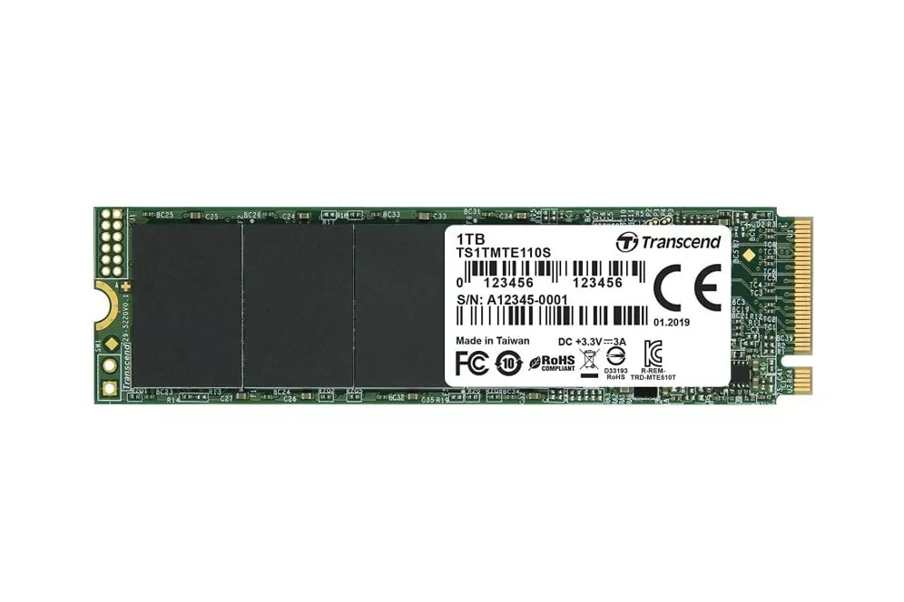 Transcend MTE110S SSD 1TB M.2 PCI Express Gen3 x4 NVMe