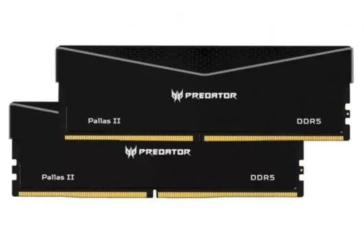 Acer Predator Pallas II DDR5 6000MHz 32GB 2x16GB CL32 Negra Intel XMP y AMD EXPO