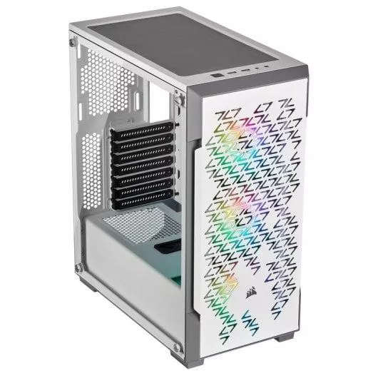 Corsair iCUE 220T RGB Airflow Cristal Templado USB 3.0 Blanca