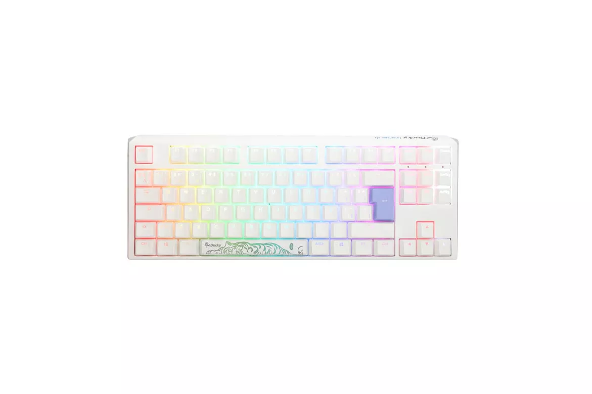 Teclado Mecânico Ducky ONE 3 Classic TKL RGB Pure White MX-Red (ES)