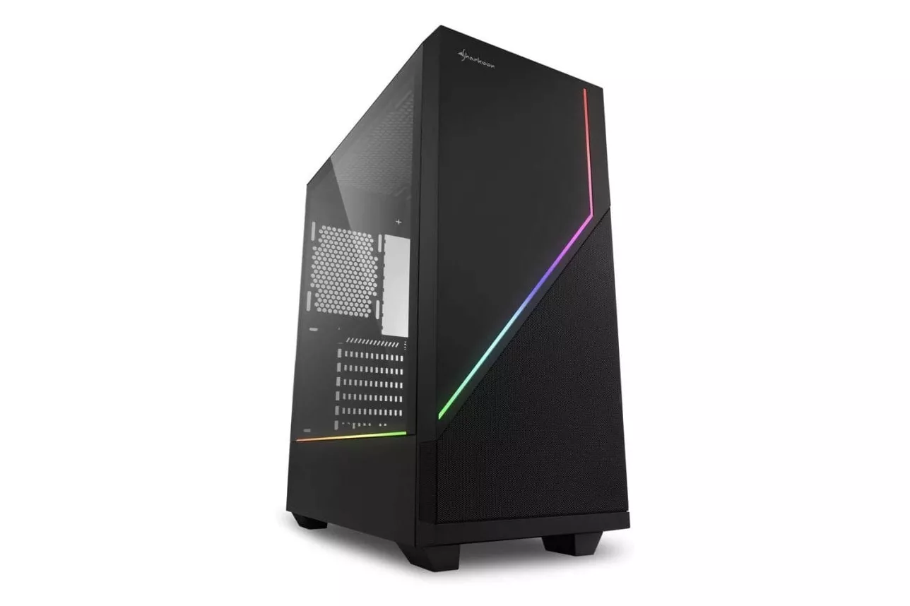 Sharkoon RGB Flow Cristal Templado USB 3.1 Negra