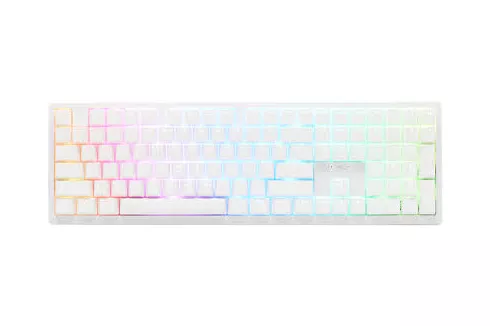 Teclado Mecânico Ducky Zero 6108 100% Pure White RGB Tri-Mode Connect MX2A-Blue (ES)