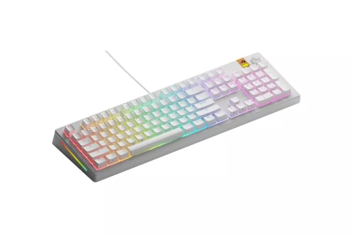 Teclado Mecânico Glorious GMMK 3 HE 100% Branco - Fox HE Switch (US)