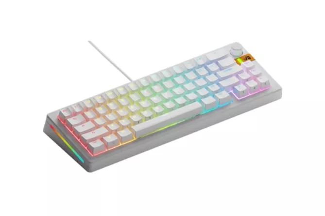 Teclado Mecânico Glorious GMMK 3 HE 65% Branco - Fox HE Switch (US)