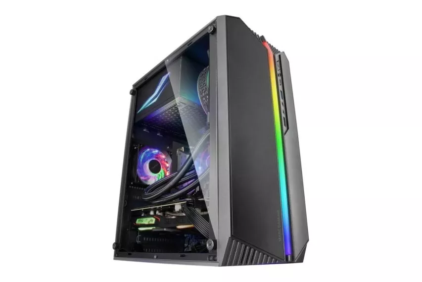 Mars Gaming MC-S1 Caja PC Micro-ATX Ultra-Compacta ARGB 12 Modos USB 3.0 Ventana Negro