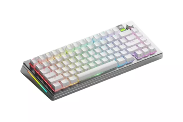 Teclado Mecânico Glorious GMMK 3 Pro Wireless 75% Prateado - Fox Switch (US)