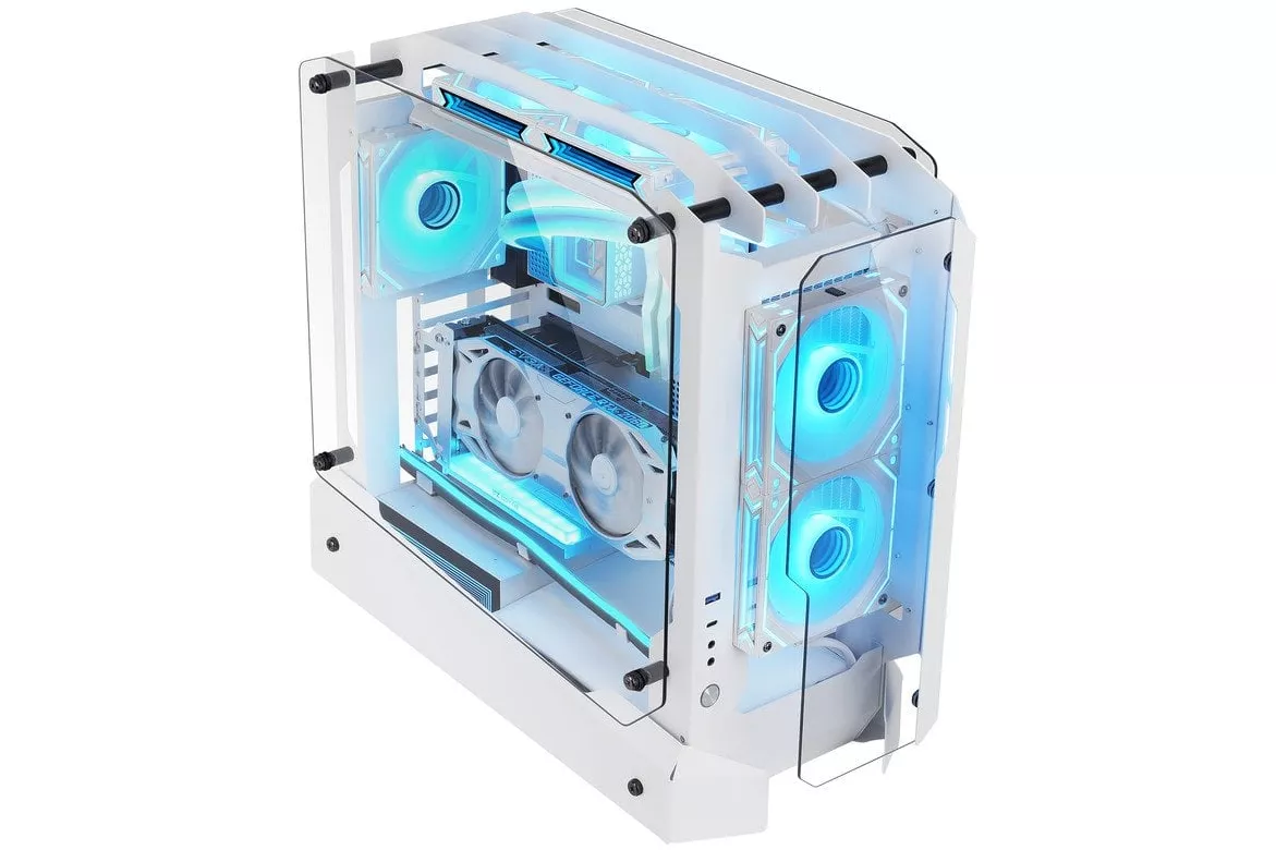 Mars Gaming MC-Edge Caja Gaming ATX Diseño Open Air Triple Cristal Templado USB-C USB 3.0 Blanco