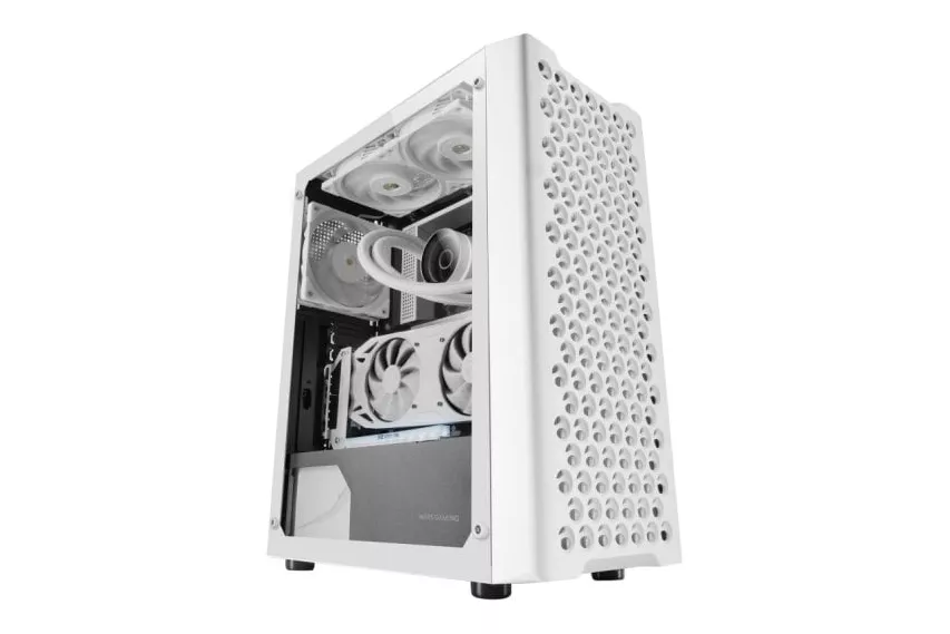 Mars Gaming MC-iPRO Caja Profesional ATX Rejilla Frontal 3D Cristal Templado Ventilador FDB Blanco