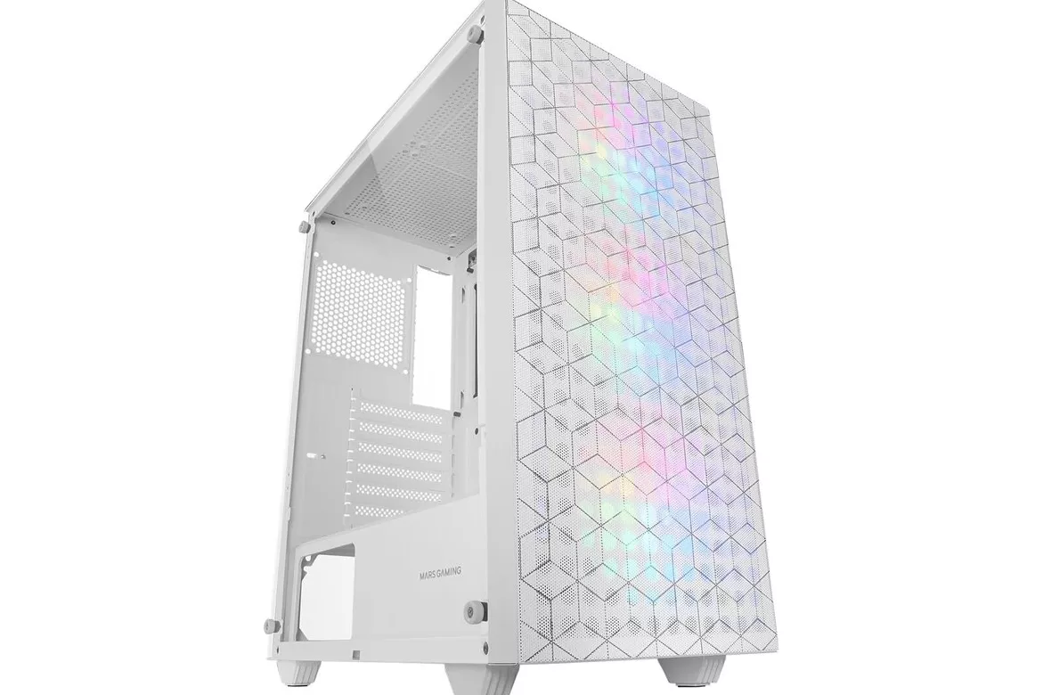 Mars Gaming MC-MAG Semitorre ATX Cristal Templado 3 Ventiladores FRGB USB 3.0 Blanca