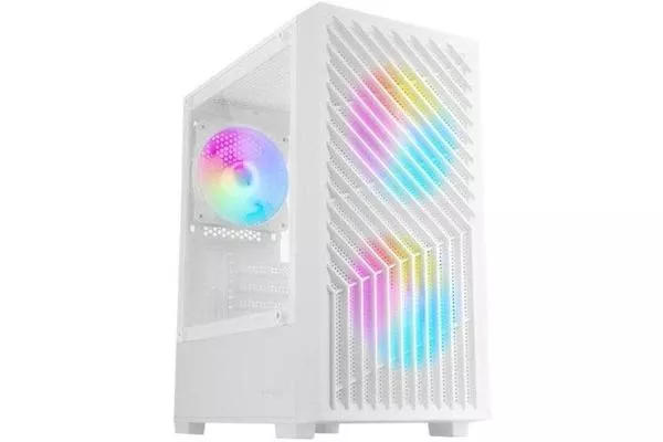 Mars Gaming MC-Vortex Caja Gaming Micro ATX Cristal Templado 3x Ventiladores FRGB 12cm Blanco