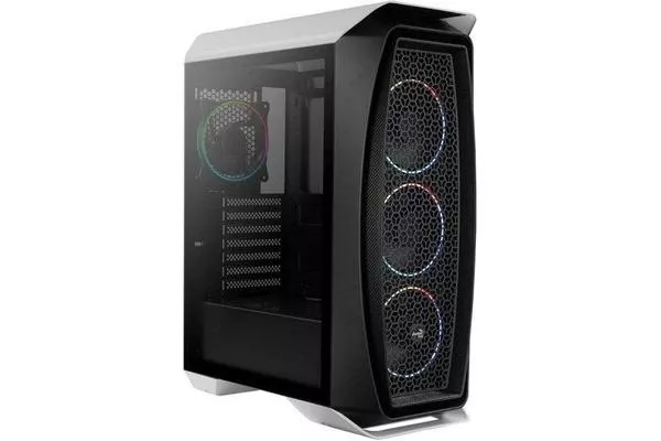 Aerocool Aero One Eclipse Cristal Templado USB 3.1 RGB Blanca