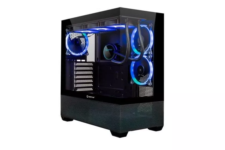 Caja Atx Revelat Black + Fuente Atilius 750w 80 + Kit 3 Ventiladores Argb Candy 30 + Aquastorm 360