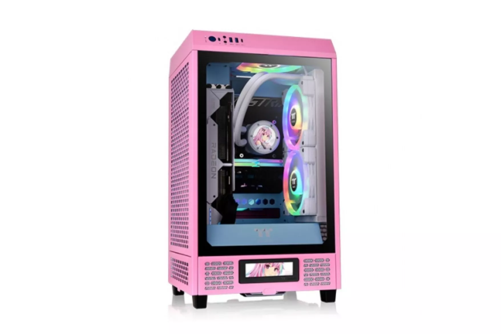 Thermaltake The Tower 200 Mini Torre ITX Cristal Templado USB-C Rosa