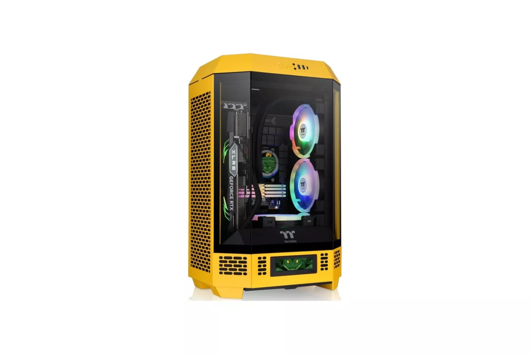 Thermaltake The Tower 300 Bumblebee Micro Tower MATX Cristal Templado USB-C Amarilla