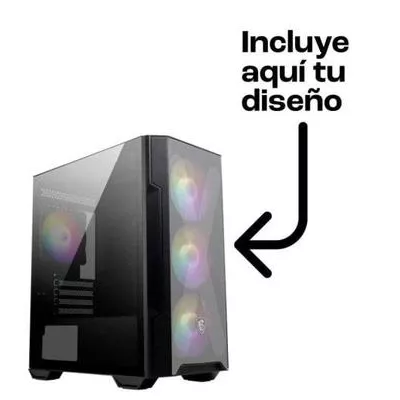 MSI MAG FORGE M100R Cristal Templado USB 3.2 ARGB Negra + Frontal Personalizable