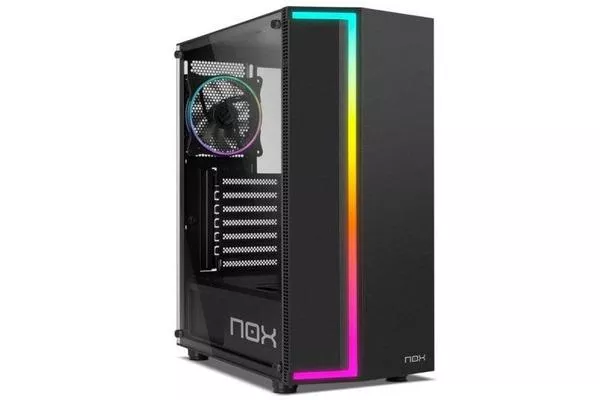 NOX Infinity Gamma Cristal Templado USB 3.0 ARGB Negra