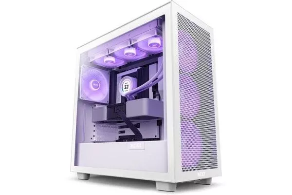 NZXT H7 Flow RGB Midi Tower Cristal Templado USB-C Blanca