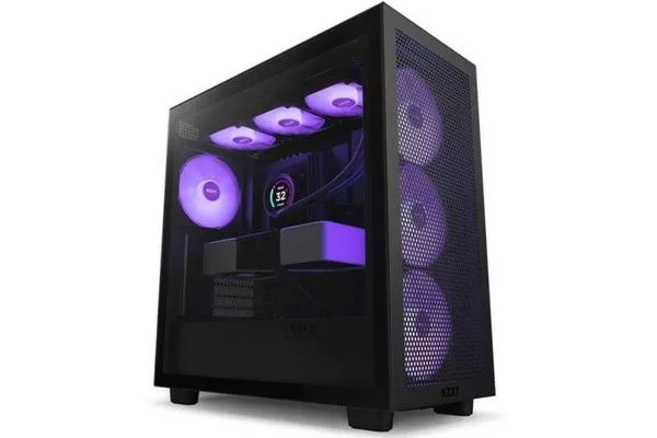 NZXT H7 Flow RGB Midi Tower Cristal Templado USB-C Negro