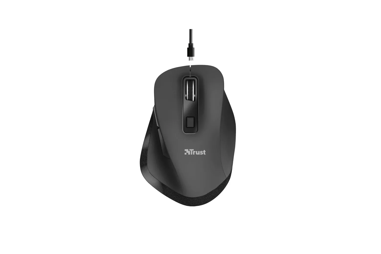 Trust Fyda Ratón Ergonómico Óptico Inalámbrico 2400DPI Negro